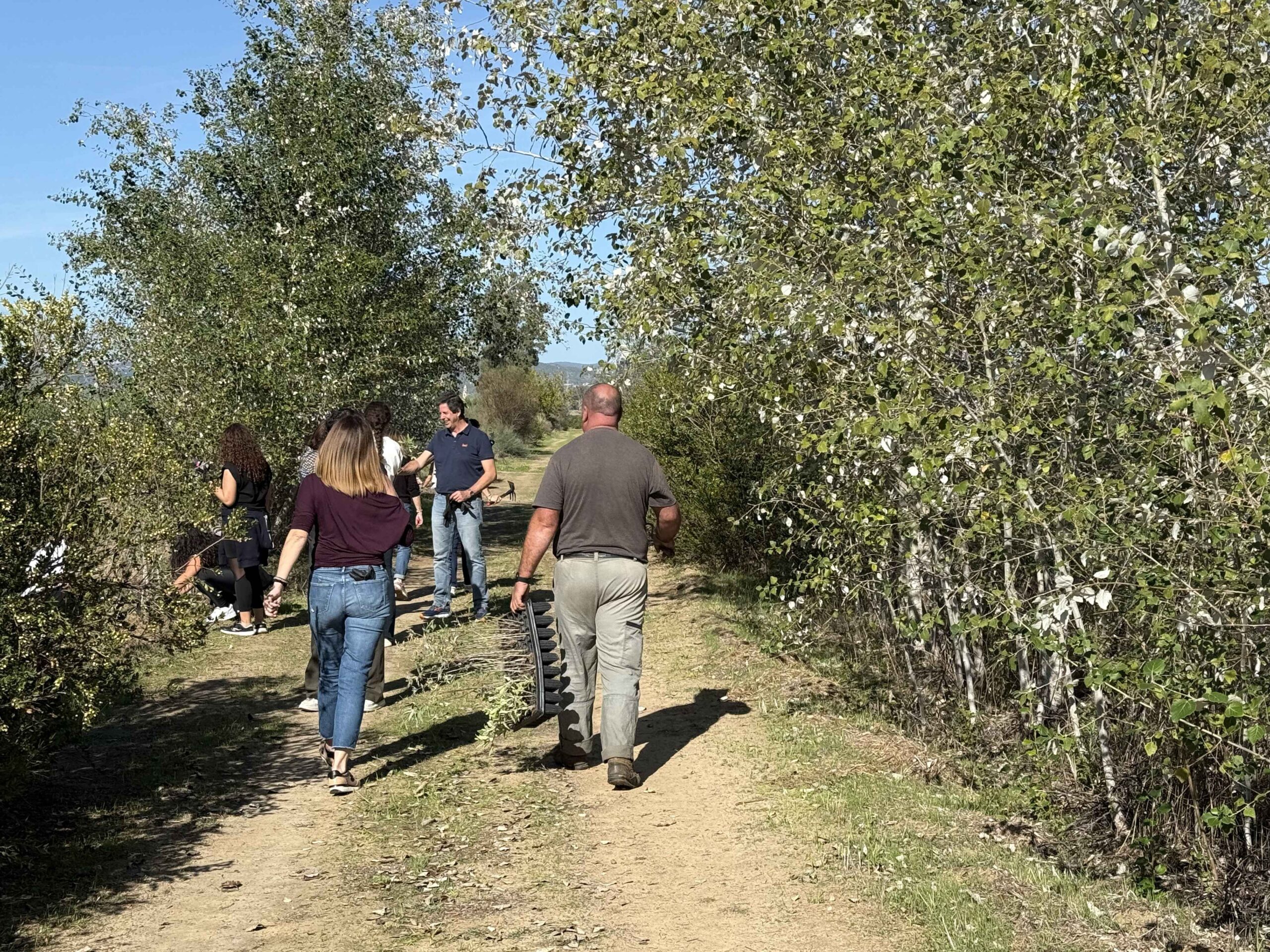 Actividad de team building sostenible con plantación de árboles en Cortijo el Puerto